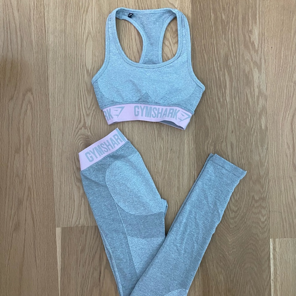 Gymshark Women’s Flex Low Rise Leggings in Pink/Grey Marl